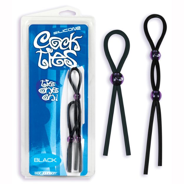 Picture of SILICONE COCK TIES BLACK