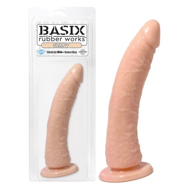 Picture of BASIX RUBBER WORKS- SLIM 7'' W/ SUCTION CUP -FLESH