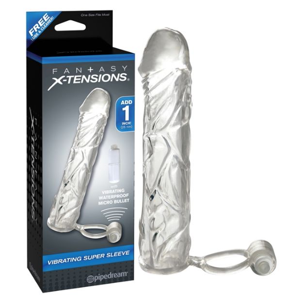 Picture of FX - VIBRATING SUPER SLEEVE- CLEAR