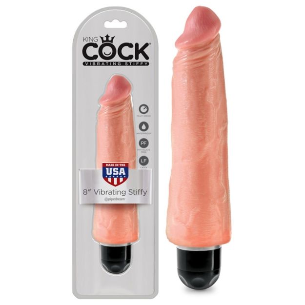 Picture of King Cock 8" Vibrating Stiffy - Flesh