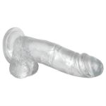 Picture of CRYSTAL CLEAR 8" DILDO WITH BALLS