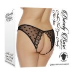 Picture of Polka Dot Open Panty - Plus Size - Black