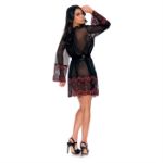 Picture of Lace Trim Sheer Robe